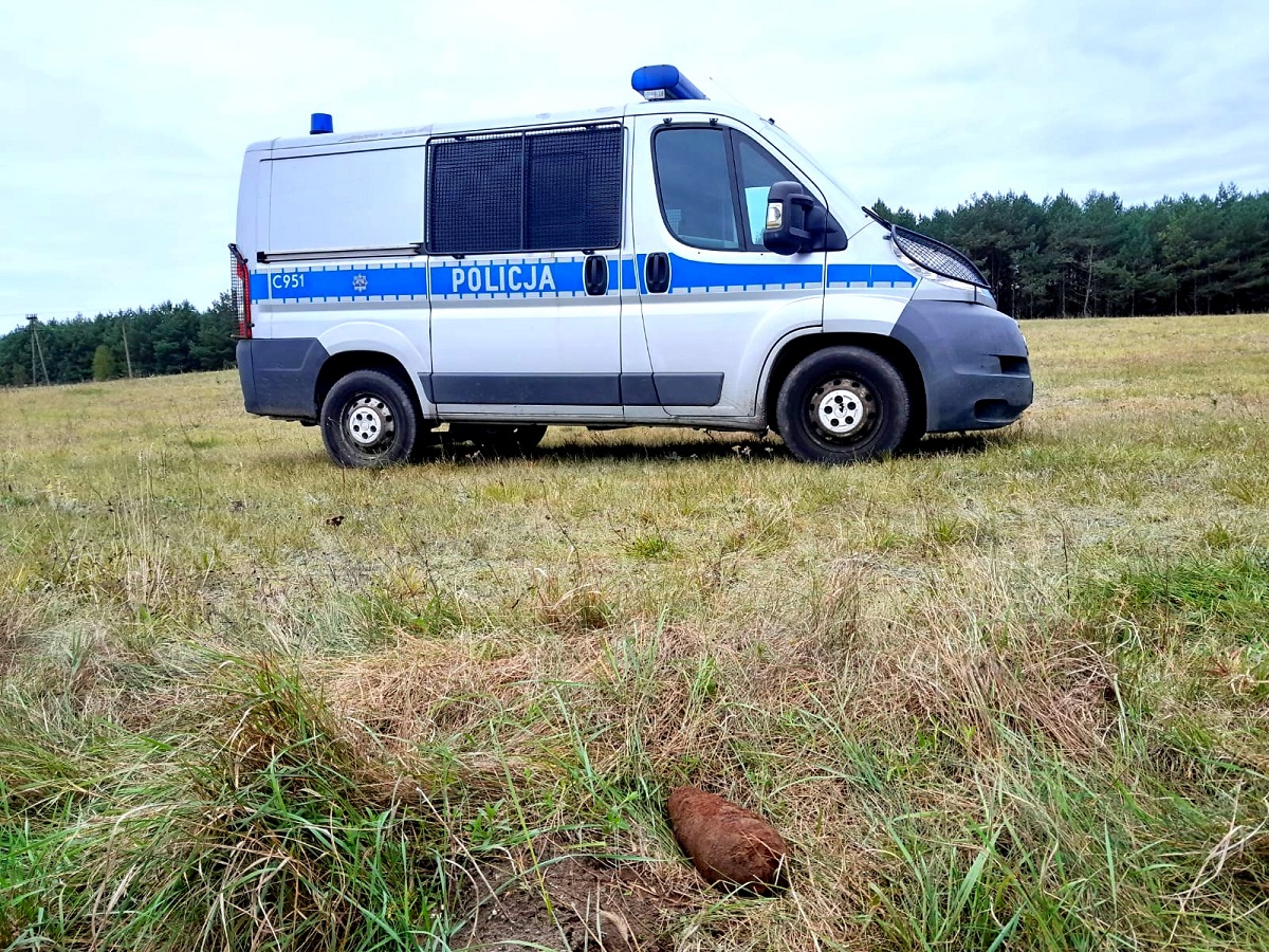 Tucholscy policjanci zabezpieczyli niewybuch
