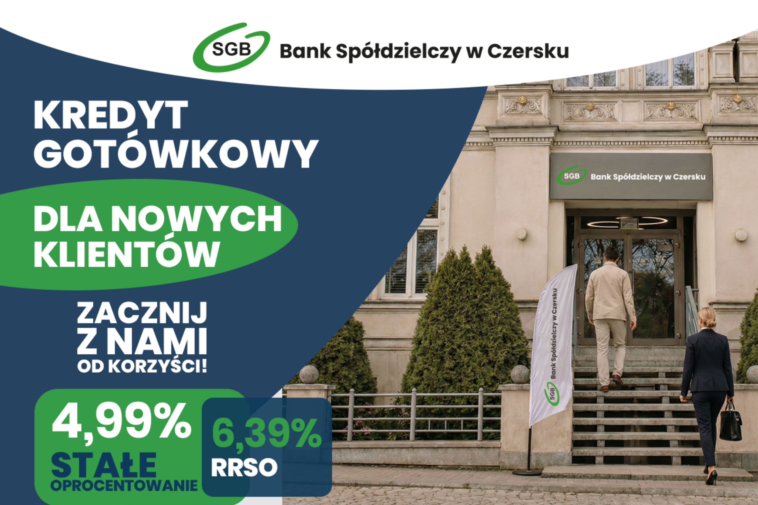 Bank Spółdzielczy w Czersku. Kredyt gotówkowy dla Nowych Klientów