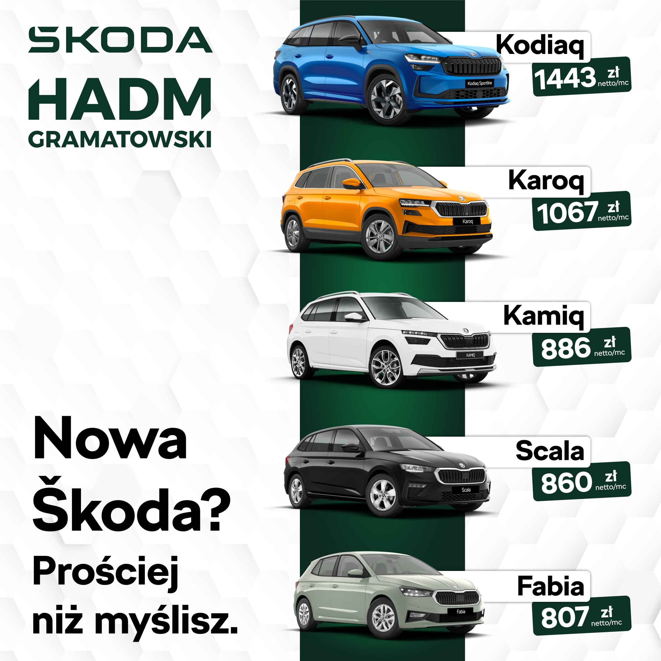 HADM Gramatowski prezentuje ofertę finansowania nowych modeli Škoda