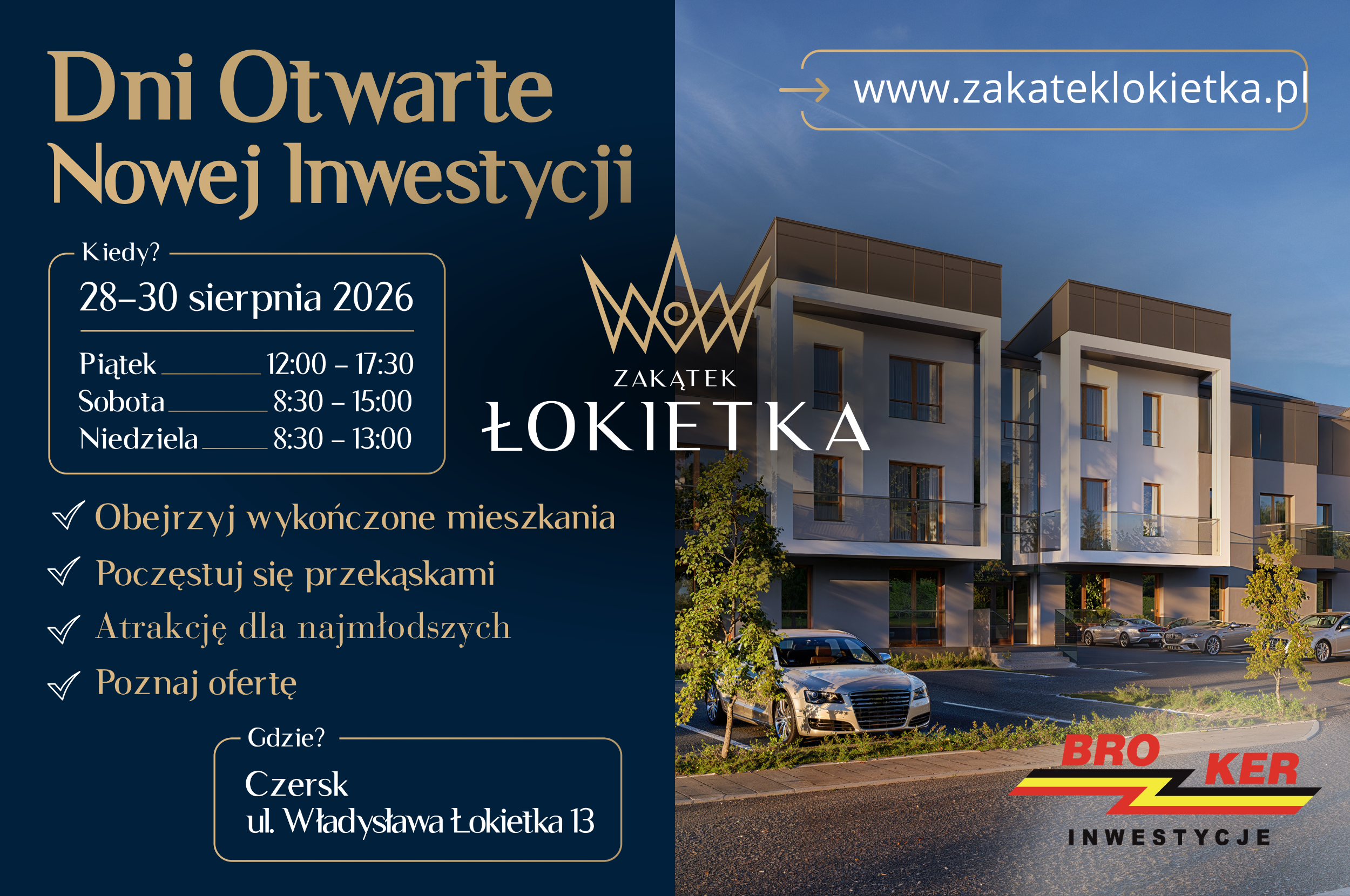 Już dziś startują Dni Otwarte naszej nowej inwestycji mieszkaniowej Zakątek Łokietka w Czersku