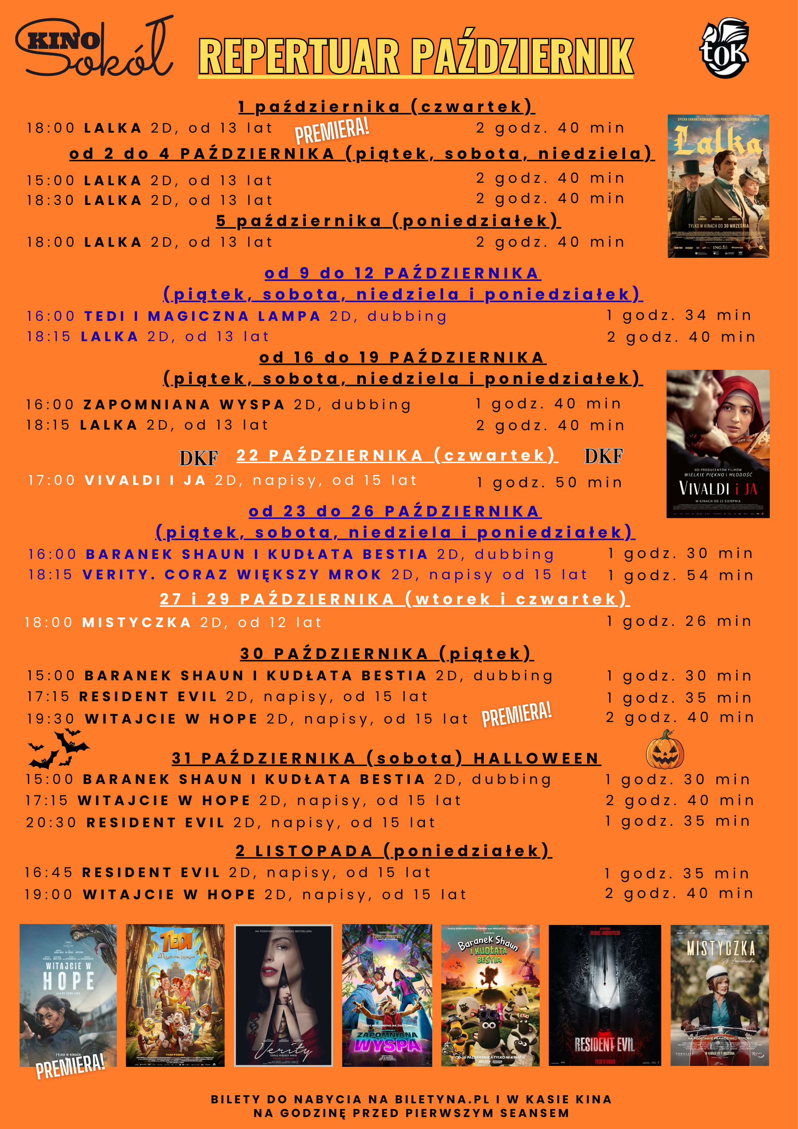 Kino Sokół w Tucholi (REPERTUAR NA PAŹDZIERNIK)