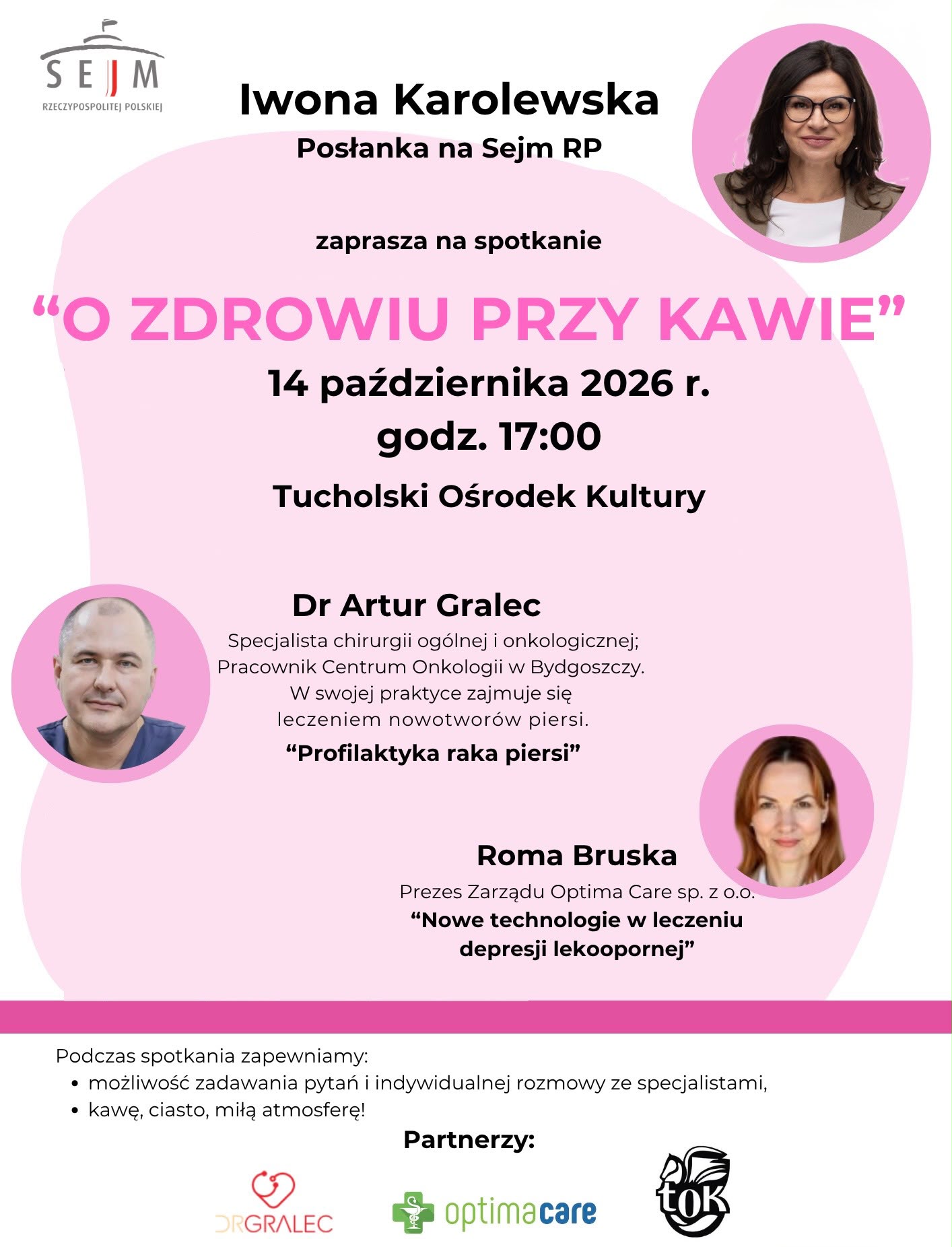 O zdrowiu przy kawie. Spotkanie w Tucholi dotyczące profilaktyki raka piersi 