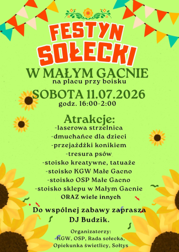 Festyn Sołecki w Małym Gacnie (ZAPOWIEDŹ)