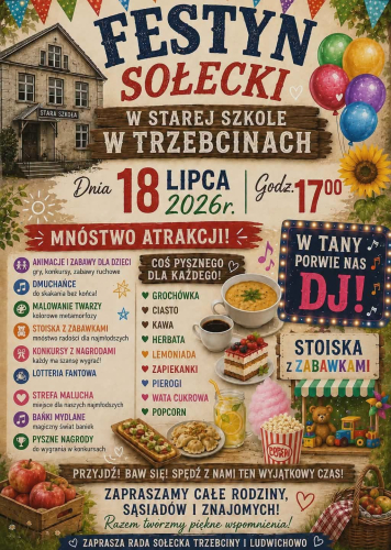 Festyn Sołecki w Starej Szkole w Trzebcinach (ZAPOWIEDŹ)